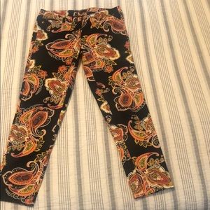 Paisley pants skinny ankle